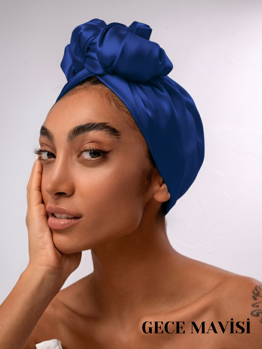 Düz Renk İçi Telli Saten Saç Bonesi (11 Renk Seçeneği)