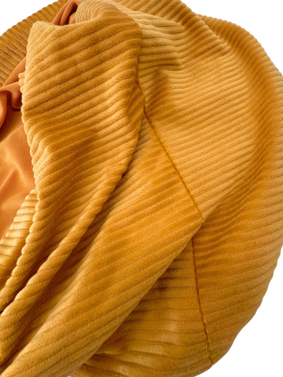 Düz Renk Kadife Esnek Şapka