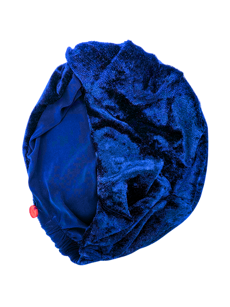 Düz Renk Kadife Esnek Şapka