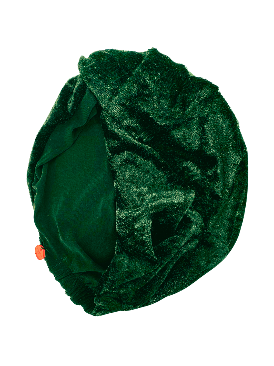 Düz Renk Kadife Esnek Şapka