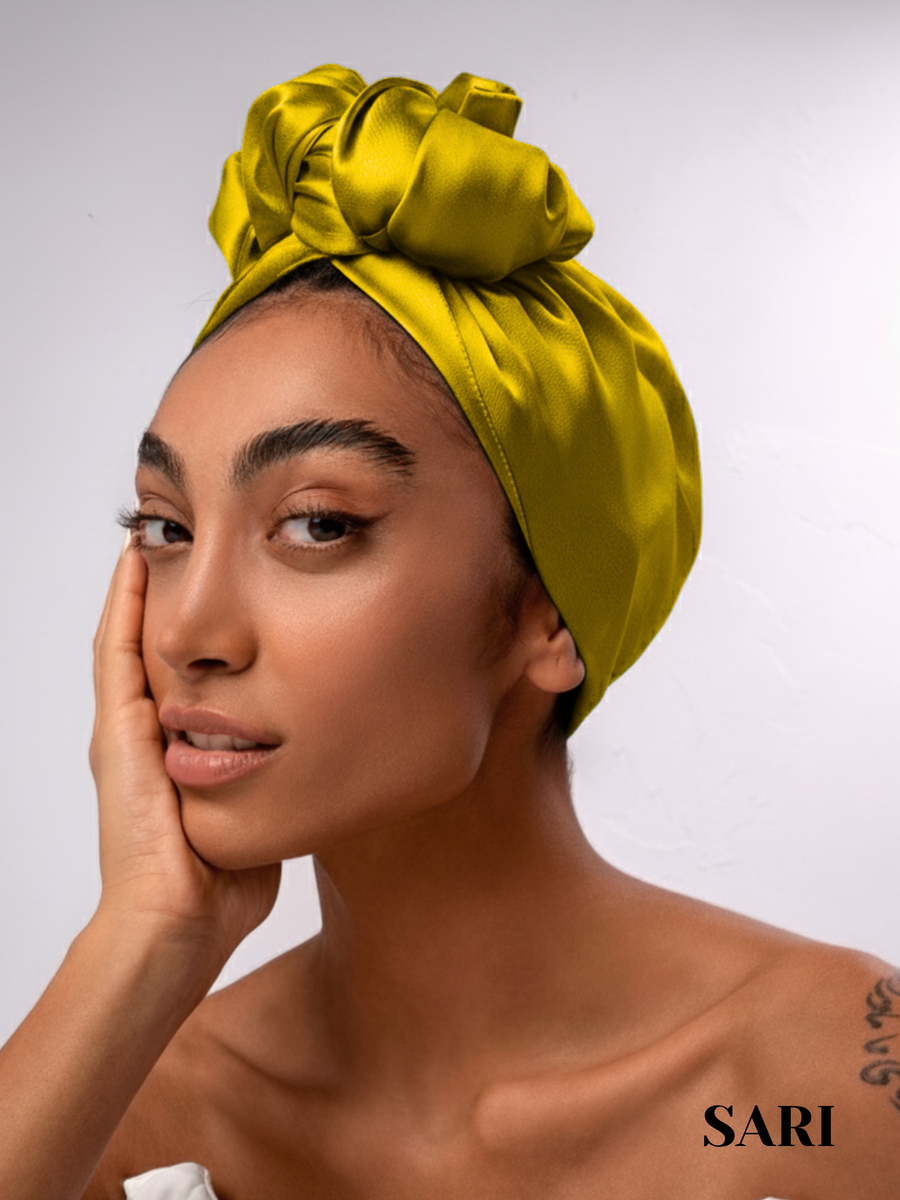 Düz Renk İçi Telli Saten Saç Bonesi (11 Renk Seçeneği)